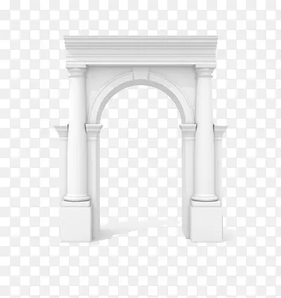 白色拱门