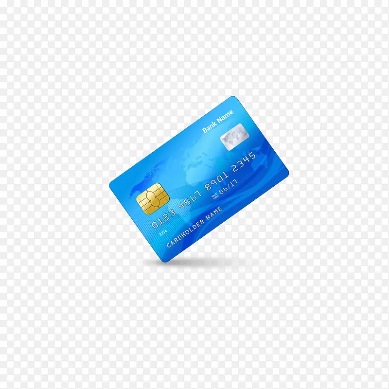 蓝色的银行卡设计
