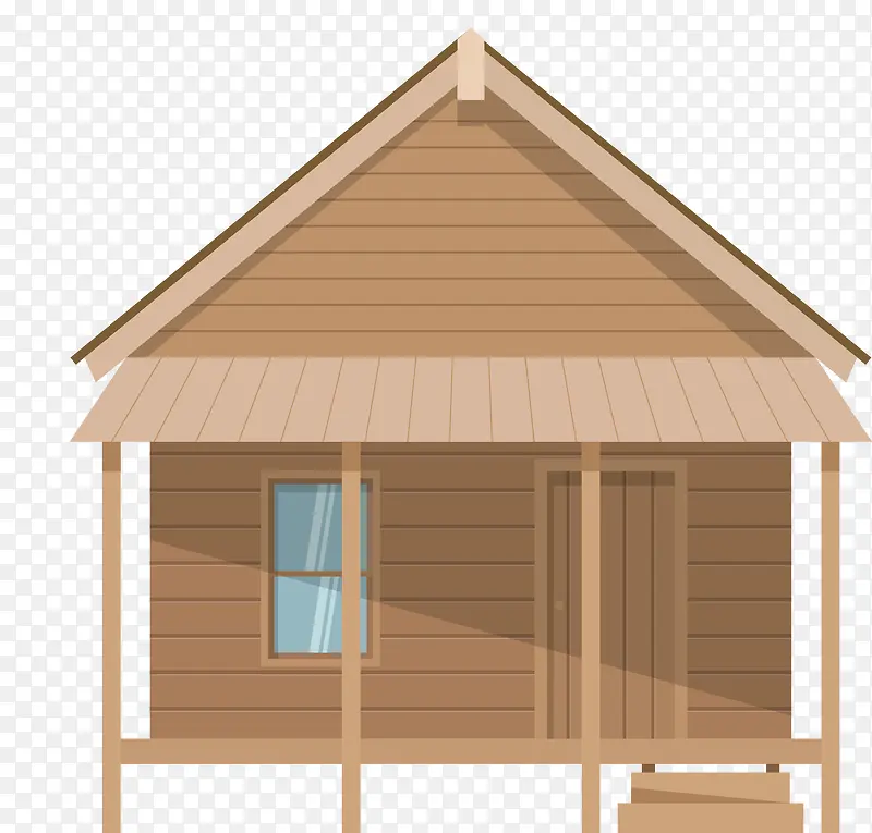 手工建造的矢量小木屋