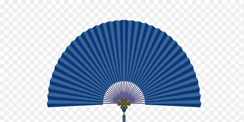 中国风蓝色折扇