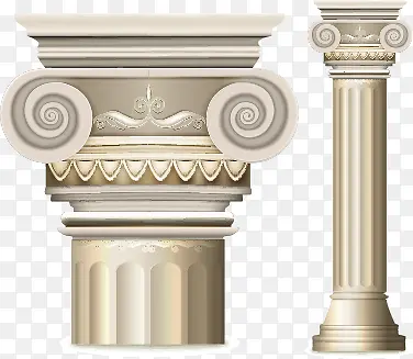 古罗马柱子设计矢量素材,