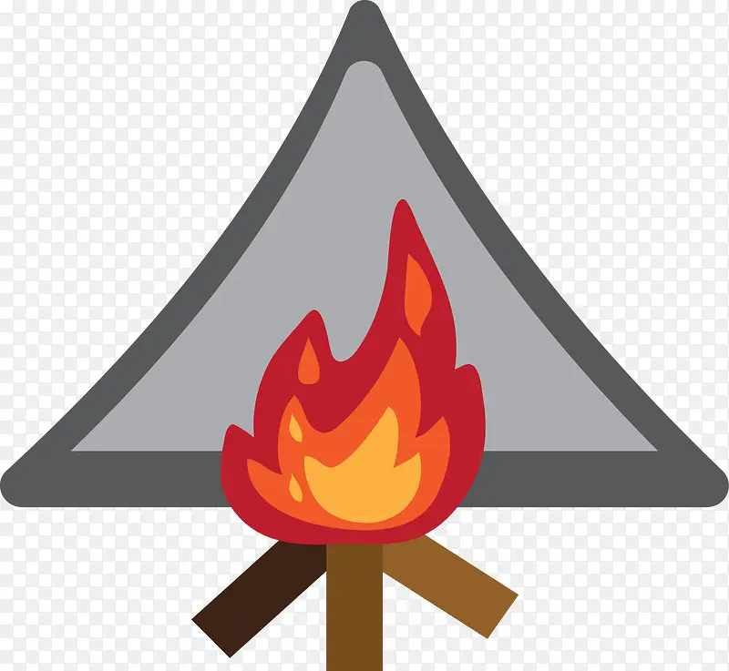 野外帐篷篝火