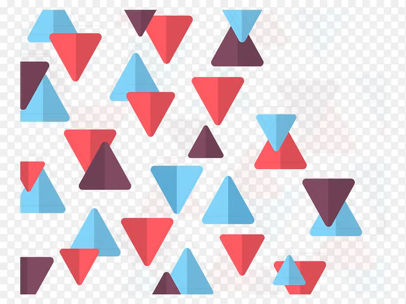 彩色三角几何漂浮