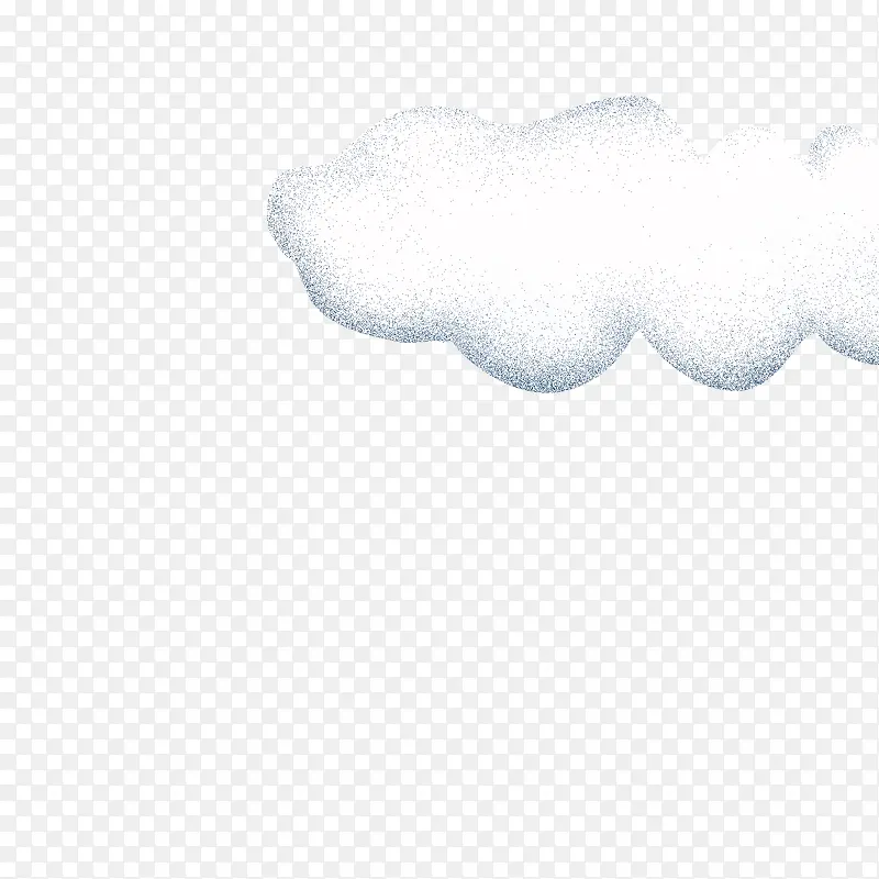 白色圆弧云朵元素