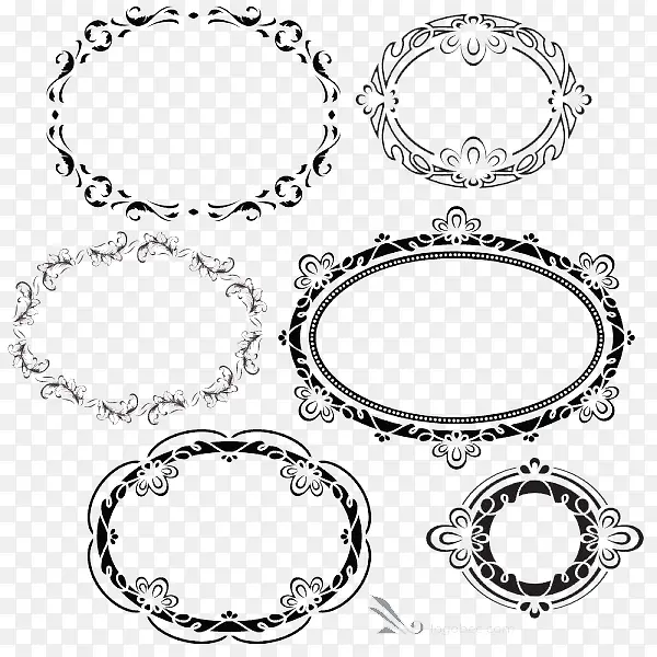 多款黑白花纹框