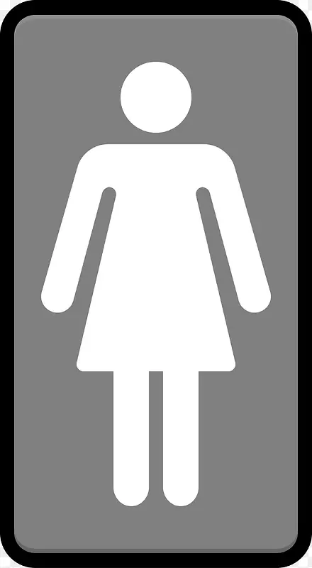 女性厕所矢量图标