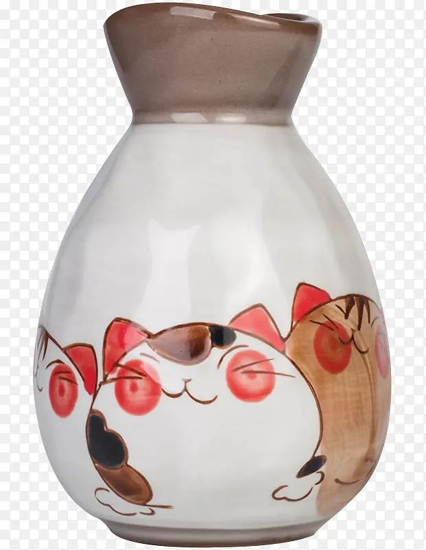日式萌猫陶瓷酒杯