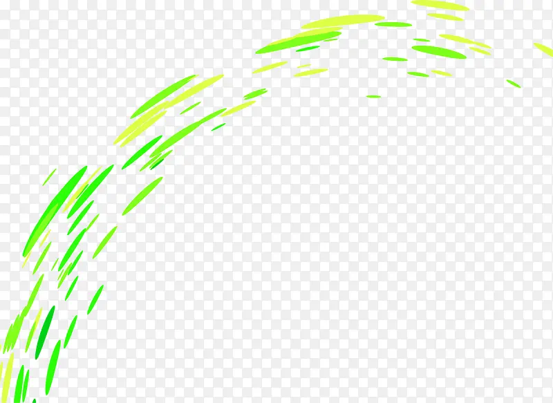 绿色圆圈弧形