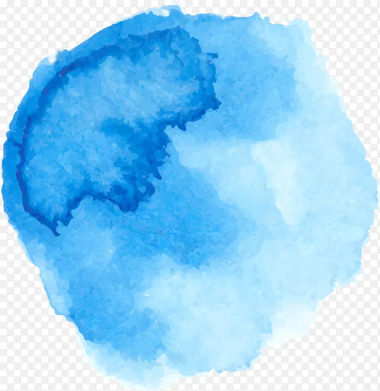 蓝色斑斓水彩