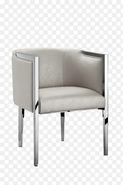 淡灰色高端典雅皮质沙发座椅