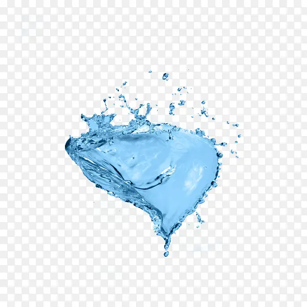 蓝色水滴造型