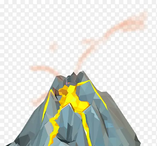 卡通火焰山岩浆火山