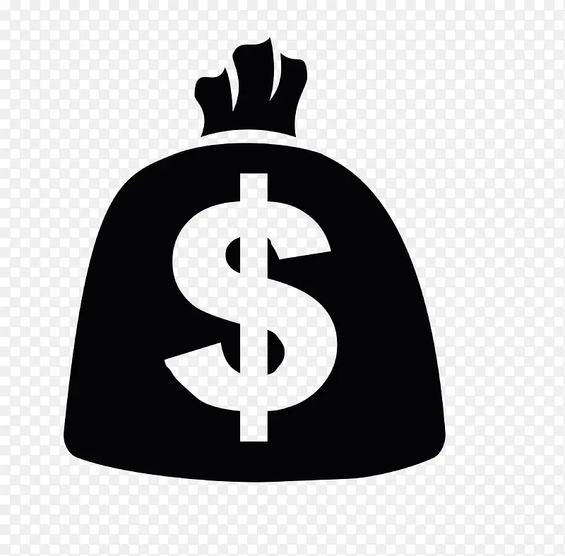 平面黑色金钱标识
