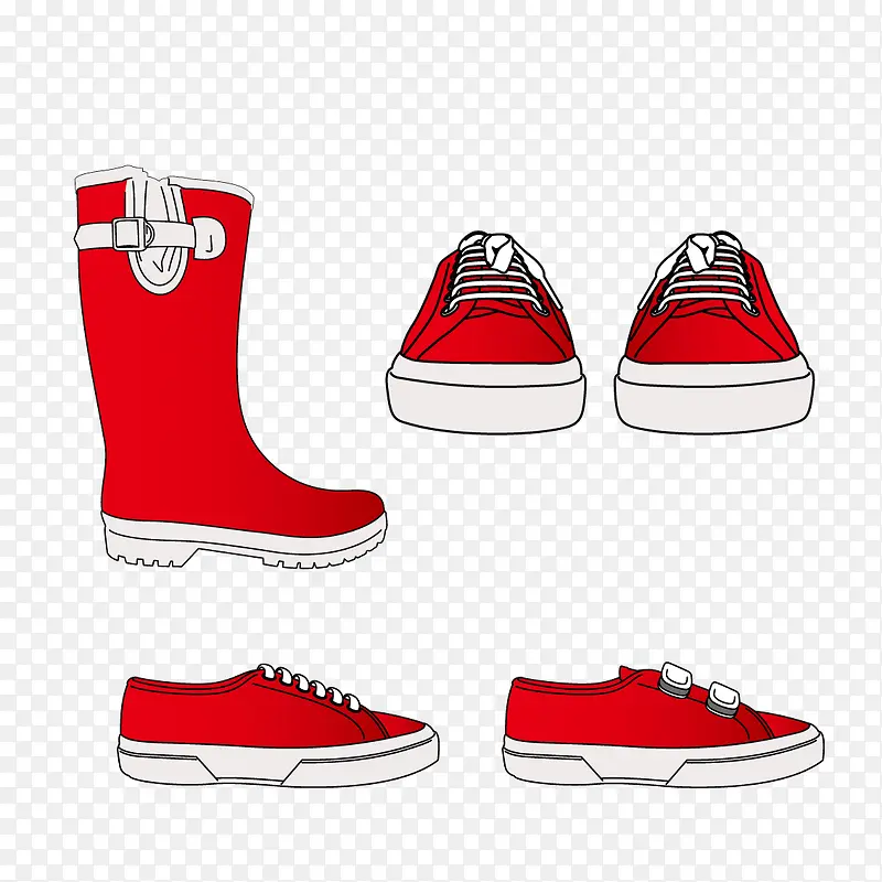 创意红色运动鞋