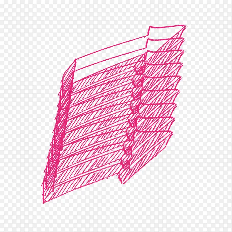 线条箭头粉红色粉笔图案