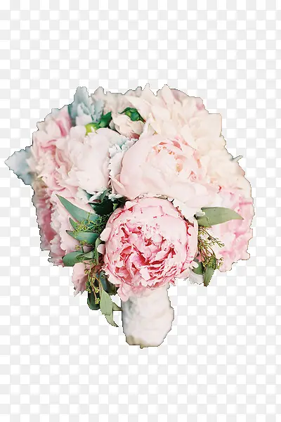 粉色月季婚礼花束