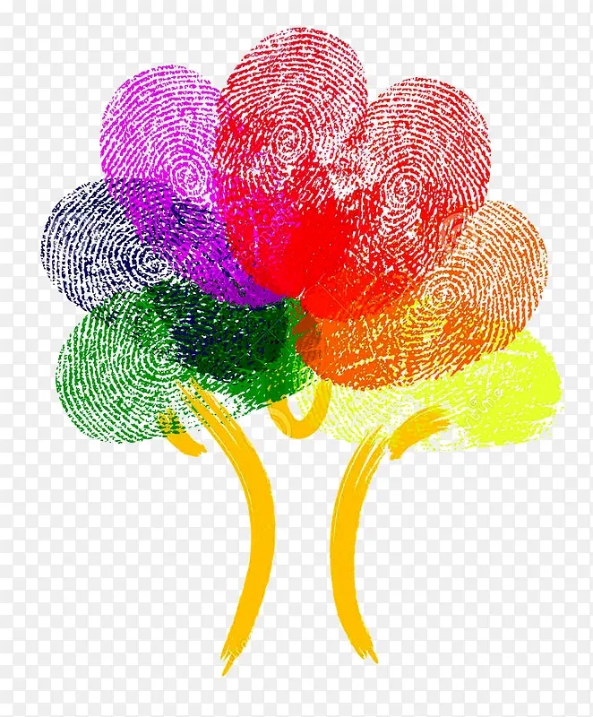 彩色指纹树