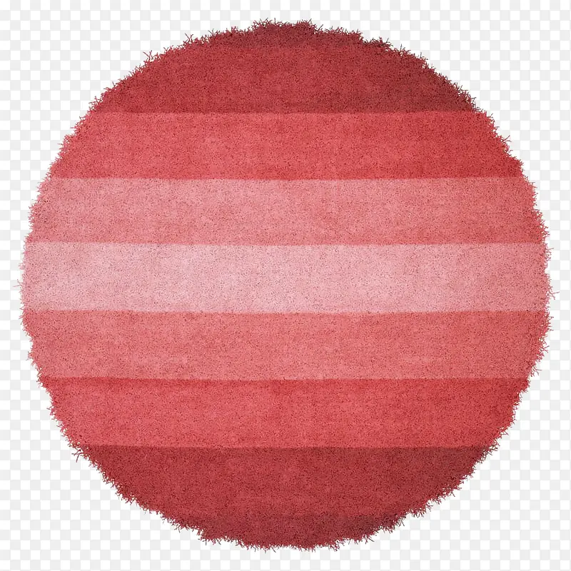 红色竖条欧式花纹圆形地毯