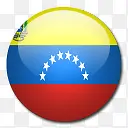 委内瑞拉国旗国圆形世界旗