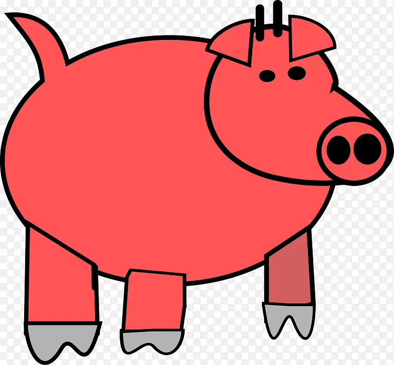 红色的猪