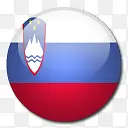 斯洛文尼亚国旗国圆形世界旗