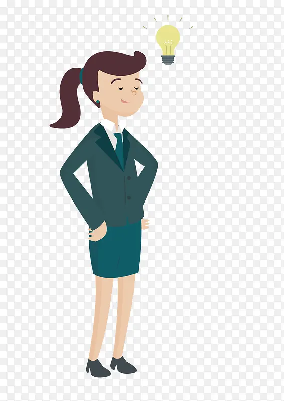 思考的女生