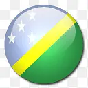 所罗门岛国旗国圆形世界旗