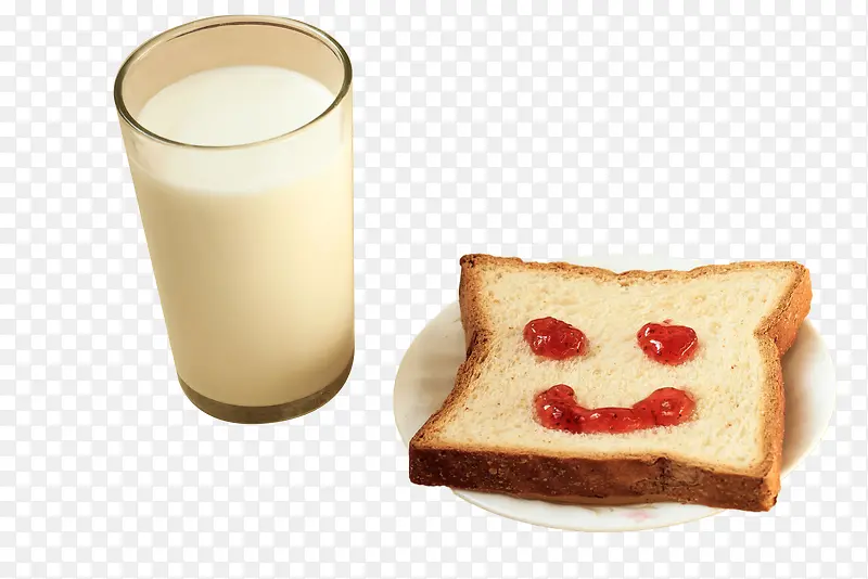 牛奶早餐笑脸面包片