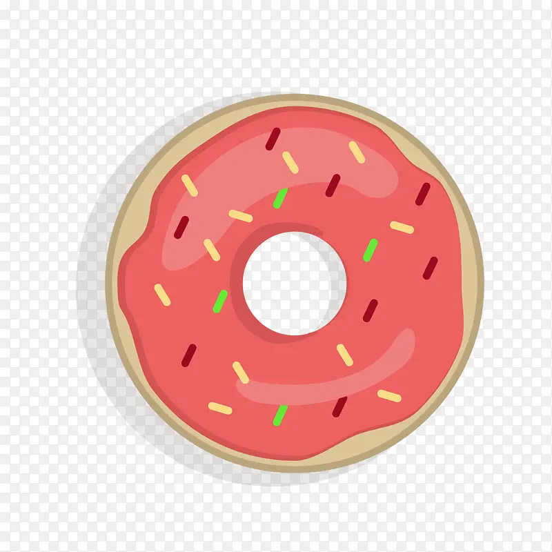 彩色圆弧甜甜圈美食元素