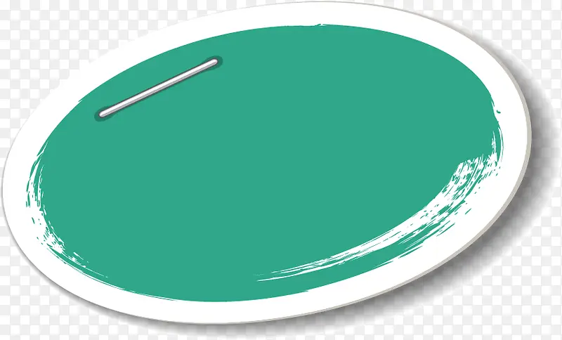 绿色手绘的椭圆形
