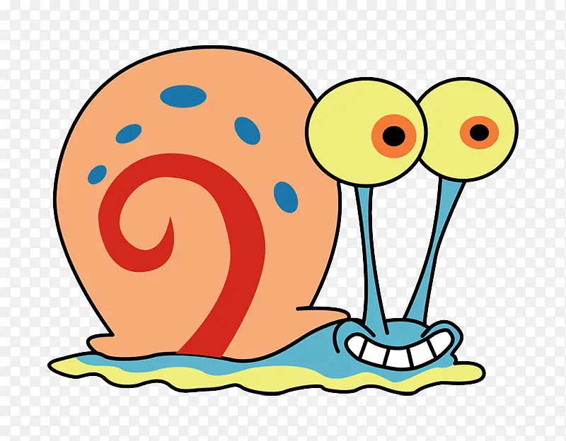 卡通笑脸蜗牛