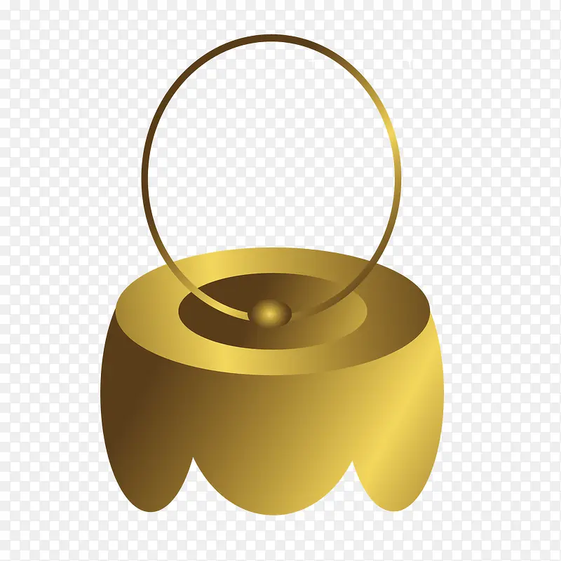 矢量金色水壶形状