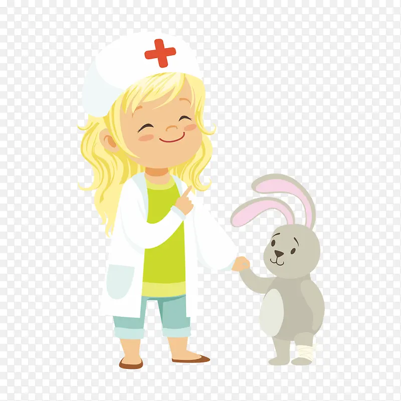 小兔子和卡通女医生