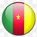 喀麦隆国旗国圆形世界旗