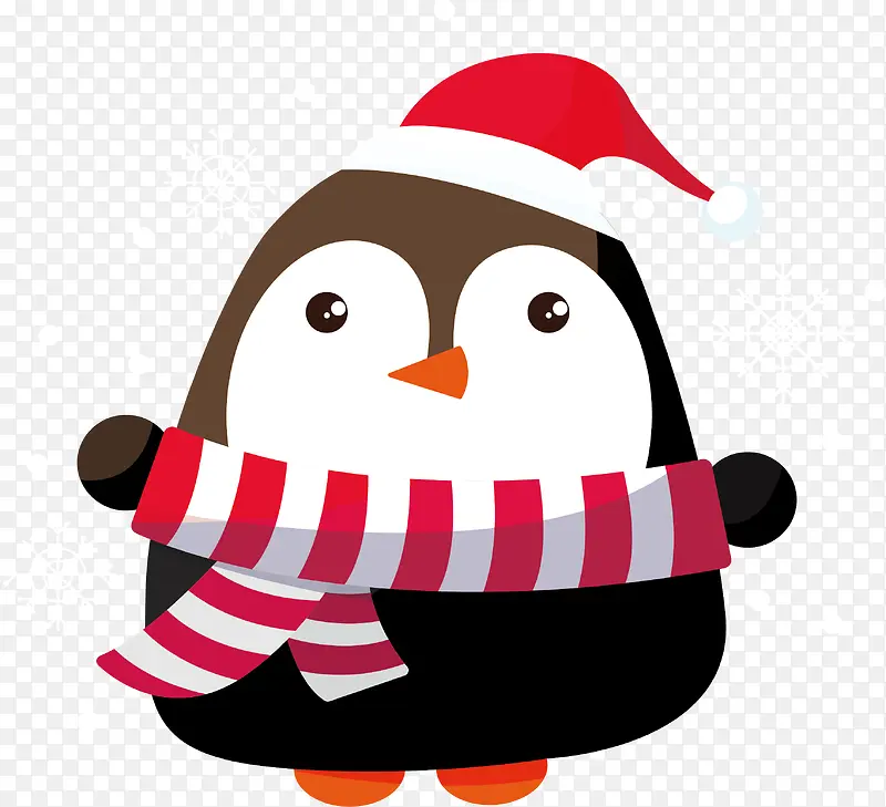 圣诞节的可爱小企鹅