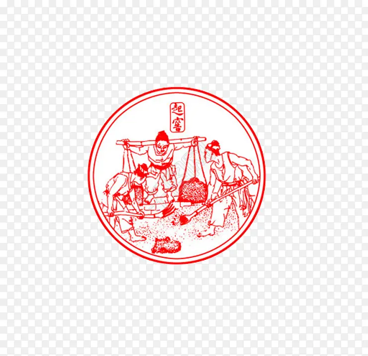 创意中国风古代酿酒图插图元素