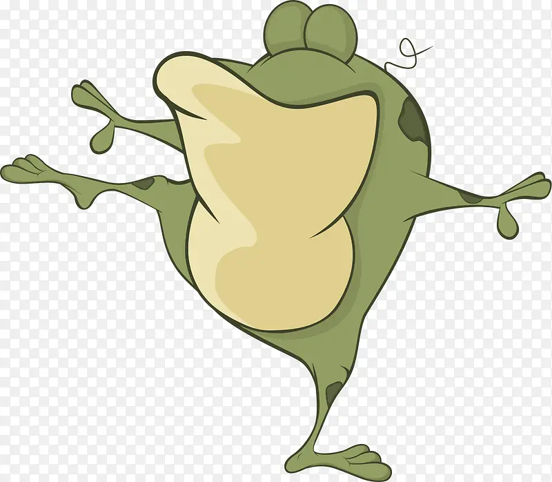 矢量图跳舞的青蛙
