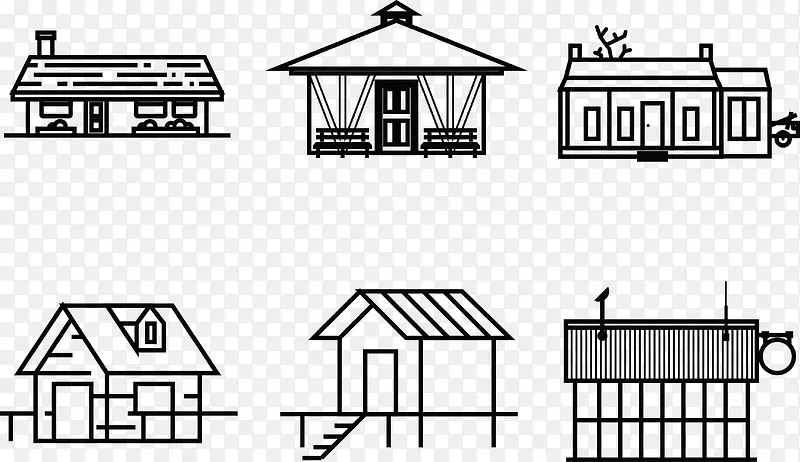 矢量简陋的小屋插图