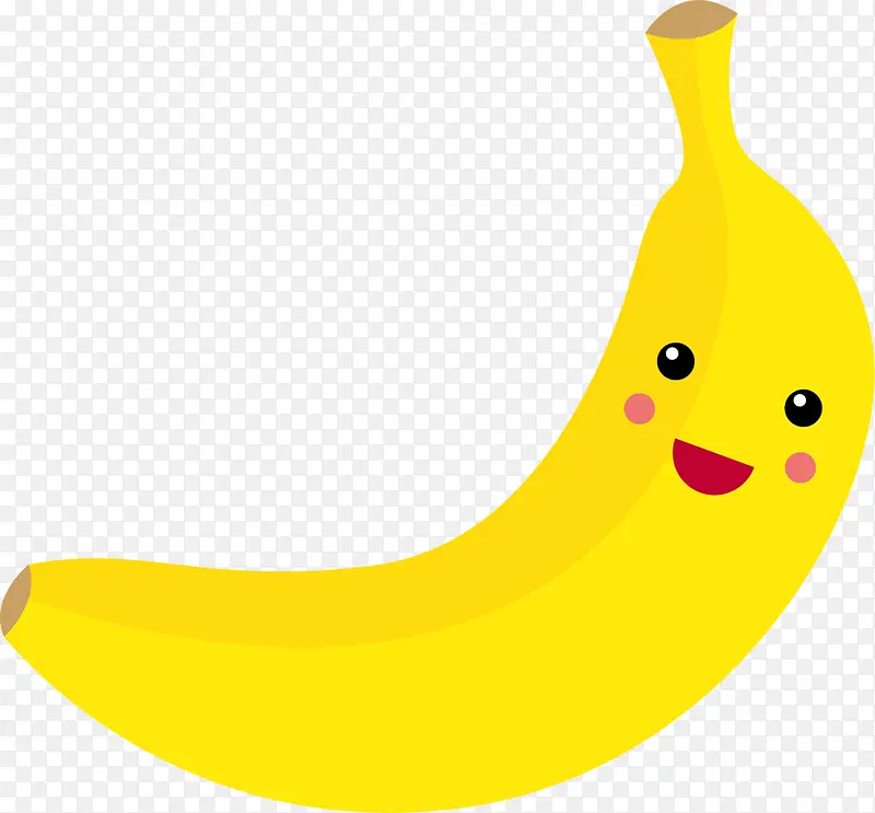 黄色卡通微笑香蕉