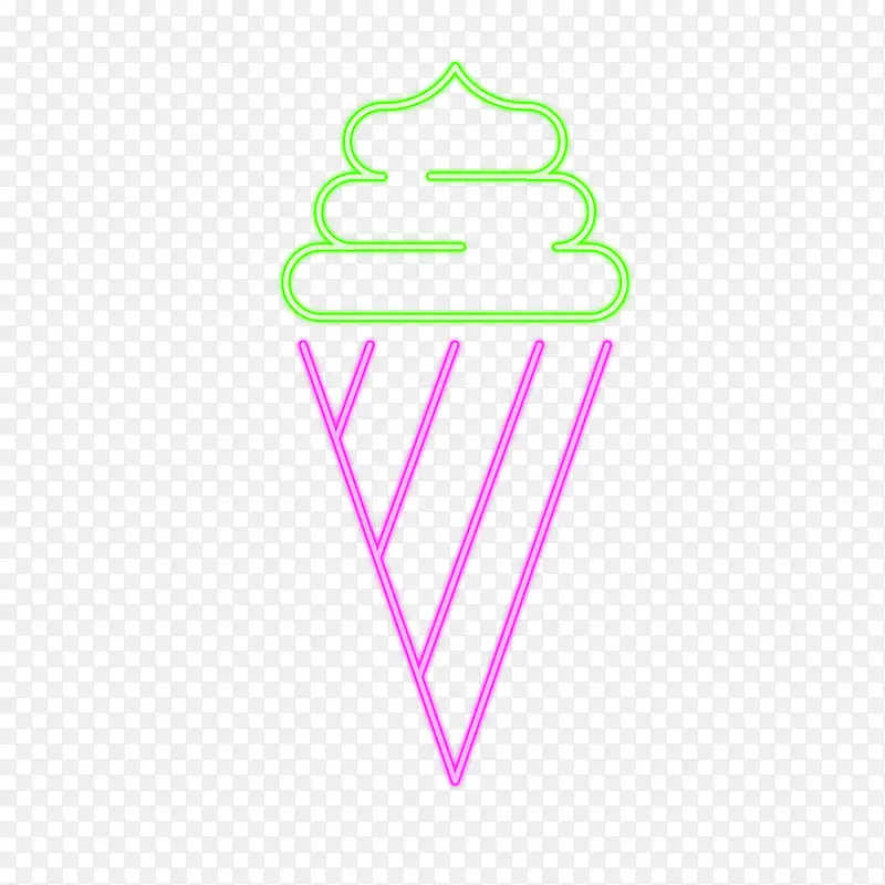 霓虹灯冰淇淋店的招牌设计