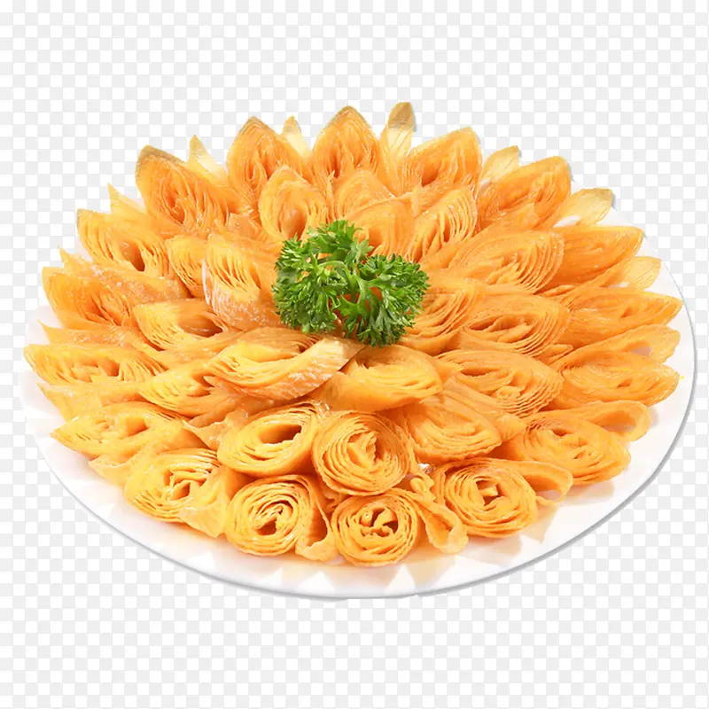 盘子里的蛋卷美食食物