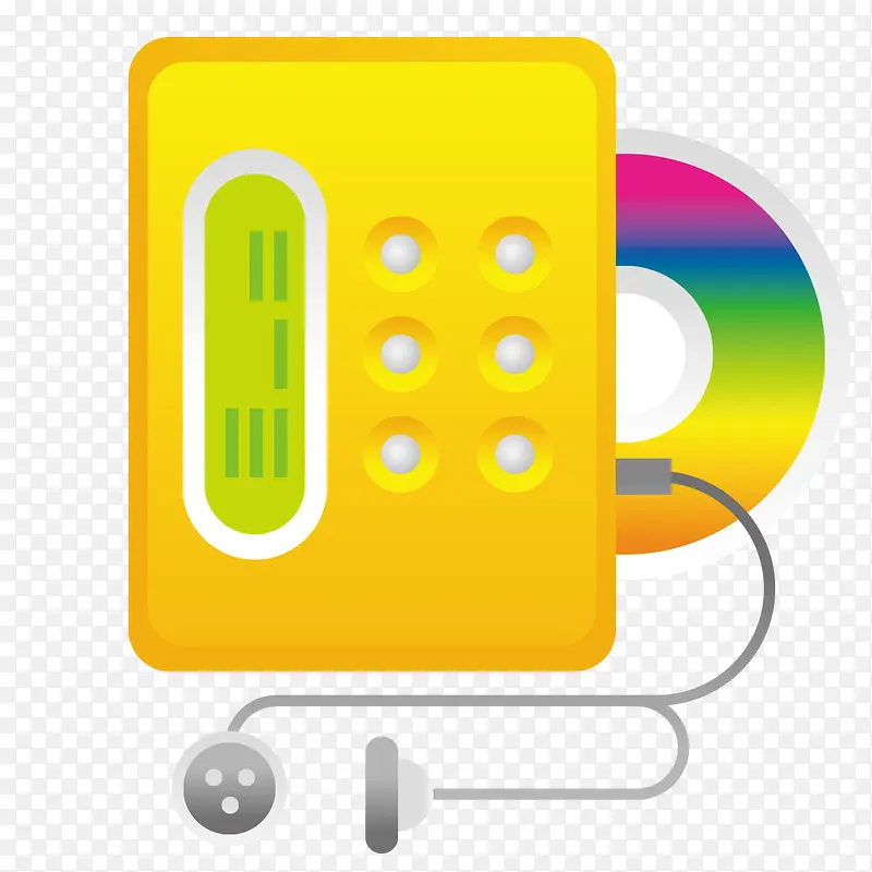 黄色CD播放器