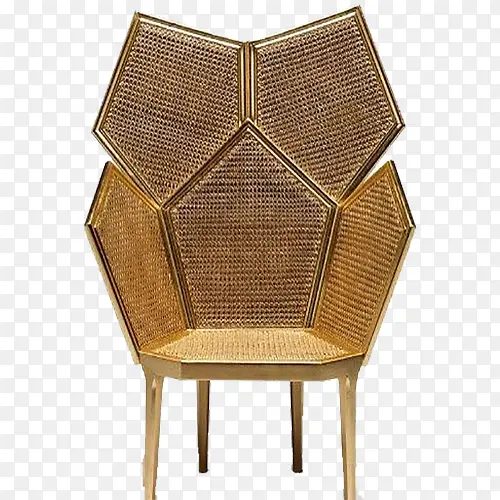 金色条纹拼接椅子