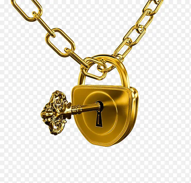 黄金复古钥匙锁