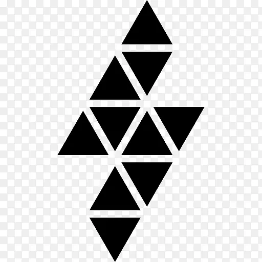 闪电的多边形形状的小三角形图标