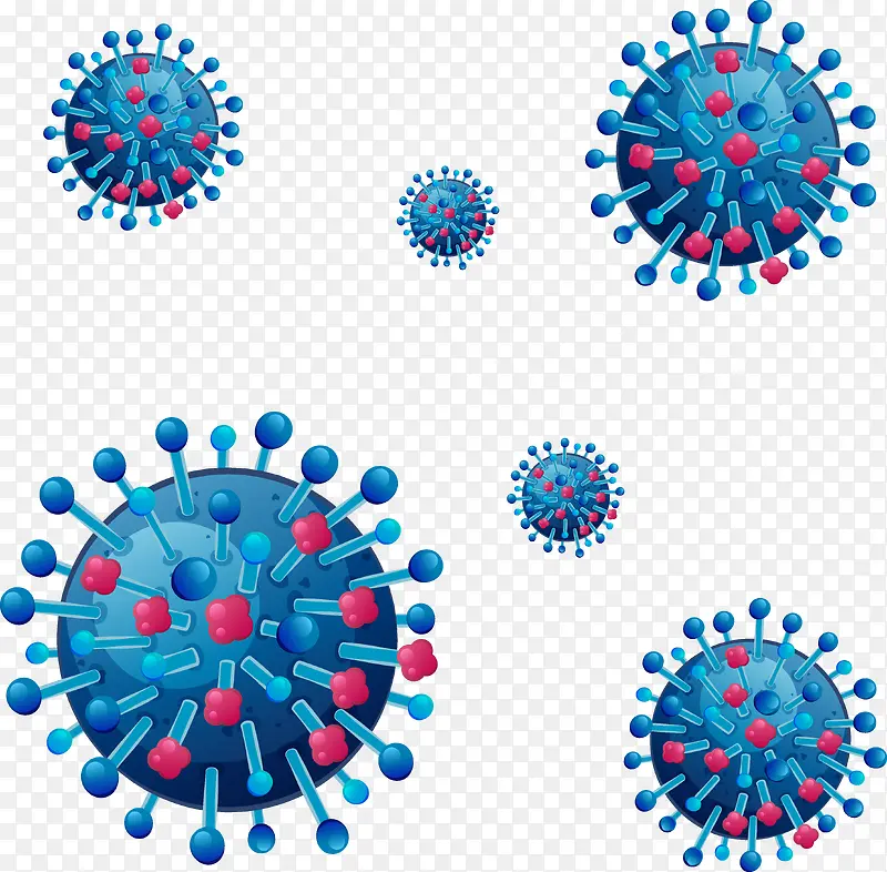 卡通医学生物细菌矢量素材