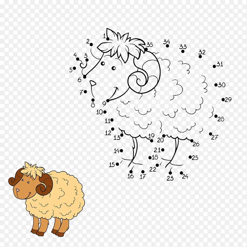数字卡通绵羊