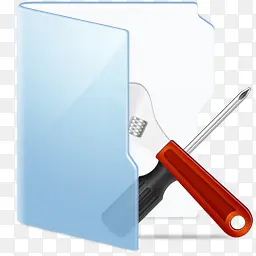 蓝色文件夹工具图标