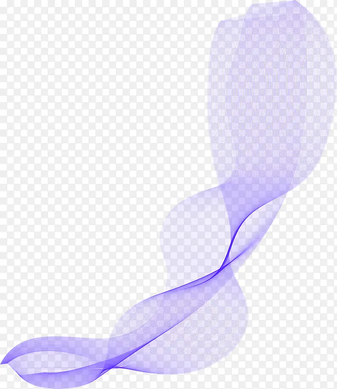 手绘紫色弧线