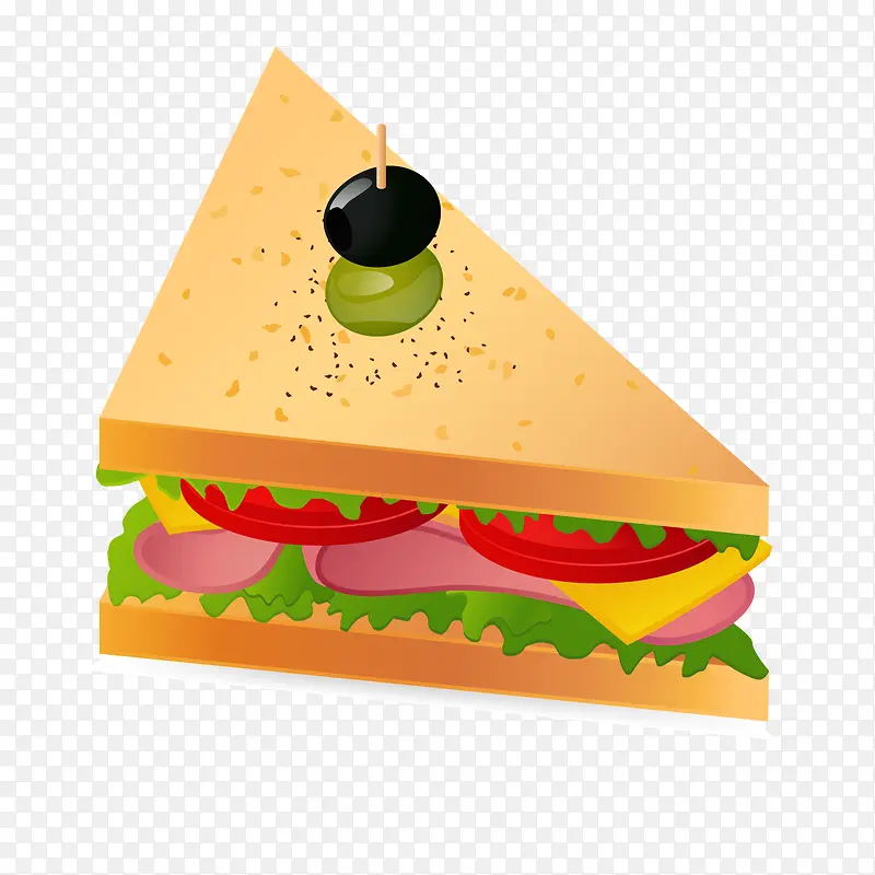卡通三明治食物设计